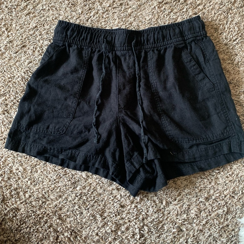 GAP Black Linen Shorts